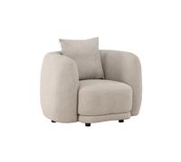 Fauteuil Design Tissu Bouclette "Cielo" 110cm Beige