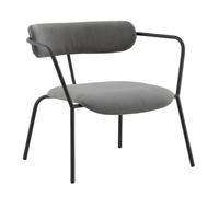 Fauteuil Design Velours Côtelé "Duffy" 69cm Gris