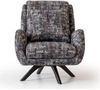 Fauteuil Designer Salon Meubles de Luxe Style Gris Monoplace Lounge Club