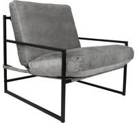 Fauteuil Designer Structure métallique Très grand Outdoor/Indoor Fauteuil Lounge Salon Meubles Relax Bain de soleil Terrasses Amovible Gris 80 x 78 x 70 cm