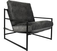 Fauteuil Designer Structure métallique Très grand Outdoor/Indoor Fauteuil Lounge Salon Meubles Relax Bain de soleil Terrasses Amovible Anthracite 80 x 78 x 70 cm