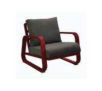 Fauteuil bas de jardin aluminium avec coussins - Antonino