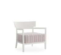 Fauteuil D'extérieur CARA MAT Blanc/Brique
