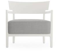Fauteuil D'extérieur CARA MAT Blanc/ Gris