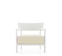 Fauteuil D'extérieur CARA MAT Liberty Obi Check Blanc/Lait