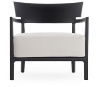 Fauteuil D'extérieur CARA MAT Noir/ Blanc