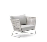 Fauteuil d'extérieur Saconca en corde et acier galvanisé