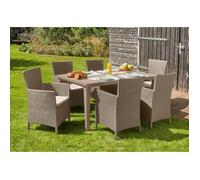 Fauteuil d'extérieur Steinbach Dmora, plastique gris taupe 60x62 cm