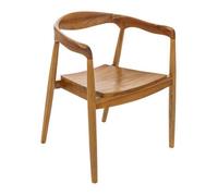Fauteuil à dîner Miyako teck naturel Atmosphera Naturel G