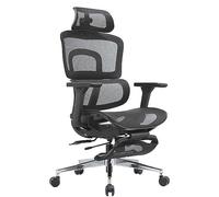 Fauteuil d'ordinateur ergonomique à dossier haut avec hauteur de roulement pivotante réglable et design petit espace