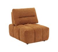 Fauteuil dossier avance-recule en tissu texturé terracotta APOLIU