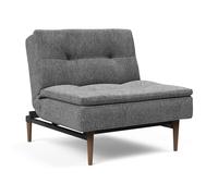 Fauteuil Dublexo Styletto bois foncé frame black steel