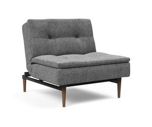Fauteuil Dublexo Styletto bois foncé frame black steel