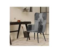 Fauteuil echt leer grijs