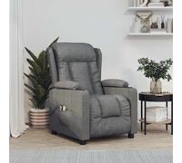 Fauteuil Électrique de Massage Chaise de Relaxation Gris Foncé Tissu vidaXL