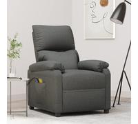 vidaXL Fauteuil de massage inclinable électrique Gris foncé Tissu