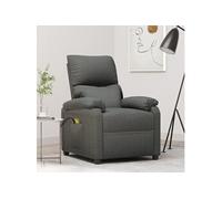 Fauteuil électrique de massage Gris foncé Tissu