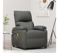 Fauteuil électrique de massage Gris foncé Tissu Gris G