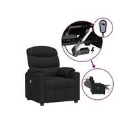 vidaXL Fauteuil de massage électrique inclinable en tissu noir