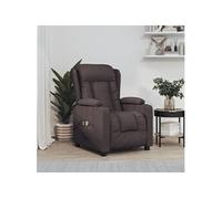 Fauteuil Electrique de Massage, Siège Inclinable avec Dossier et Repose-Pied, Fauteuil Releveur, Chaise de Relaxation Salon Maison Intérieur, Marron