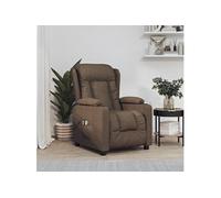 Fauteuil Electrique de Massage, Siège Inclinable avec Dossier et Repose-Pied, Fauteuil Releveur, Chaise de Relaxation Salon Maison Intérieur, Marron