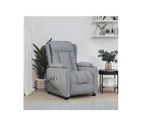 Fauteuil Electrique de Massage, Siège Inclinable avec Dossier et Repose-Pied, Fauteuil Releveur, Chaise de Relaxation Salon Maison Intérieur, Gris