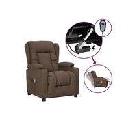Fauteuil électrique de massage Taupe Tissu