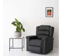 Happy Garden - Fauteuil électrique inclinable Bernie - Relax salon simili noir, repose-pieds