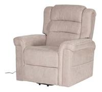 Happy Garden – Fauteuil électrique inclinable Bernie – Tissu taupe, repose-pieds