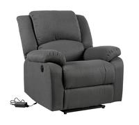 Happy Garden Fauteuil électrique inclinable Cloud Gris Anthracite. Fauteuil de Salon Relax en Tissu Gris Anthracite avec Inclinaison électrique et Repose-Pieds.