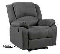 Happy Garden Fauteuil électrique inclinable Cloud Gris Anthracite. Fauteuil de Salon Relax en Tissu Gris Anthracite avec Inclinaison électrique et Repose-Pieds.