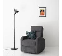 Happy Garden Fauteuil électrique inclinable Gaby – Tissu gris, repose-pieds