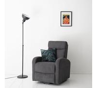 Happy Garden Fauteuil électrique inclinable Gaby – Tissu gris, repose-pieds