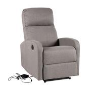 Fauteuil électrique inclinable - HAPPY GARDEN - RELAX - Tissu polyester gris - 1 place - Motorisé