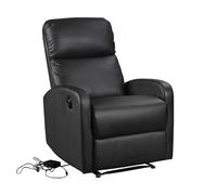 Happy Garden Fauteuil électrique Relax – Simili noir, inclinaison électrique et repose-pieds