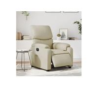 vidaXL Fauteuil inclinable électrique Crème Similicuir
