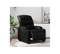 vidaXL Fauteuil Inclinable Électrique, Chaise de Relaxation avec Dossier, Siège avec Accoudoirs, Fauteuil TV de Salon, Moderne, Noir Similicuir