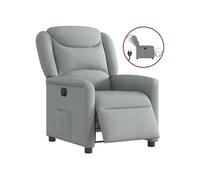Vidaxl Fauteuil Inclinable Électrique Gris Clair Tissu Gris