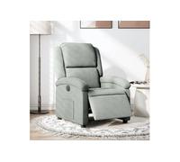 Vidaxl Fauteuil Inclinable Électrique Gris Clair Velours Gris