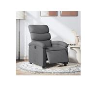 vidaXL Fauteuil inclinable électrique Gris foncé Tissu