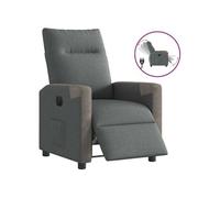 Fauteuil électrique réglable tissu gris foncé