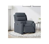 Fauteuil électrique réglable tissu gris foncé