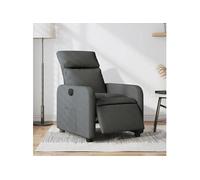 Vidaxl Fauteuil Inclinable Électrique Gris Foncé Tissu Gris