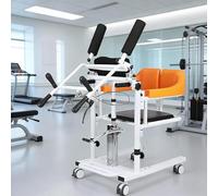 Fauteuil élévateur pour patient âgé, dispositif de transfert de mobilité avec sangles et bassin de lit, idéal pour une assistance à mobilité réduite à la maison ou dans un établissement de soins