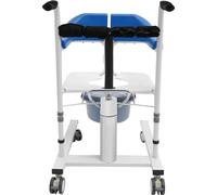 Fauteuil élévateur pour patients, élévation hydraulique, assise divisée à 180°, BLANC