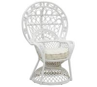 Fauteuil Emmanuelle en rotin blanc