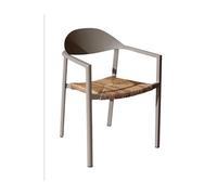 Fauteuil de jardin empilable aluminium et résine synthétique - Bage