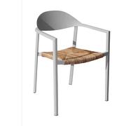 Fauteuil Empilable Bage Proloisirs Aluminium Blanc H.86 Cm Blanc