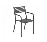 Fauteuil Empilable En Acier Laqué Couleur Fer Antique Emu Extérieur