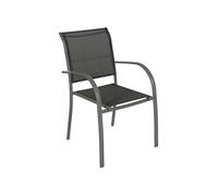 Fauteuil empilable New York - Aluminium - Gris anthracite